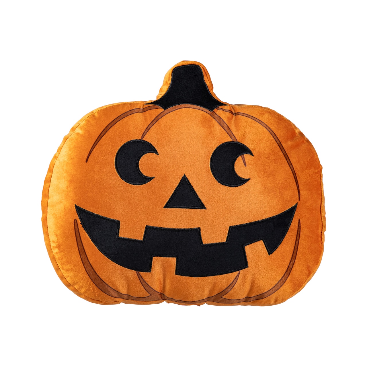 Glitzhome® 15.5"L Fall and Halloween Fabric Double Sided Pumpkin Pillow